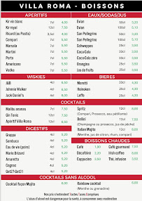 Menu Pizzeria Villa Roma Aux feu de bois Page 2