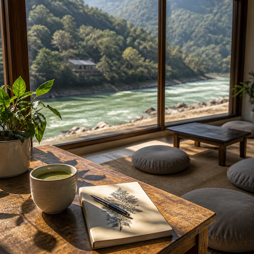 Step into TAT Cafe, where calm Himalayan vibes meet fresh vegetarian food and a soothing Ganga vi…