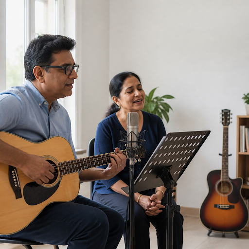 Always wanted to learn music but thought it was too late to start? Velvet Singing and Guitar Acad… post image