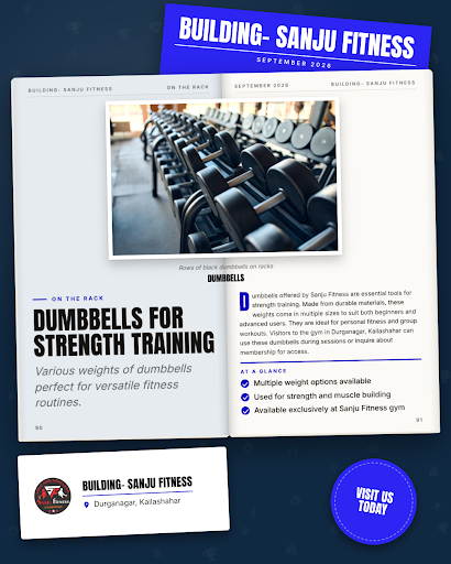 Discover quality dumbbells for effective strength training at Building- Sanju Fitness in Durganag… post image