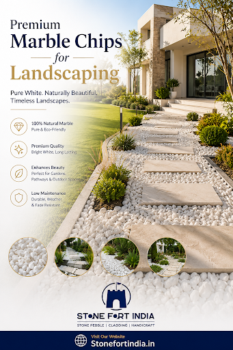 🌿 Premium White Marble Chips for Luxury Landscaping 🌿 post image