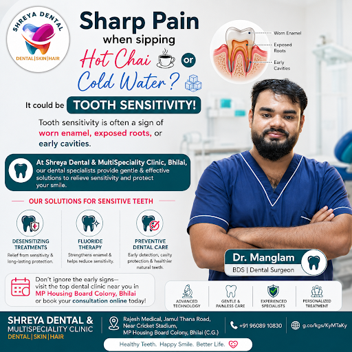Sharp pain when sipping hot chai or cold water? Tooth sensitivity is often a sign of worn enamel,… post image