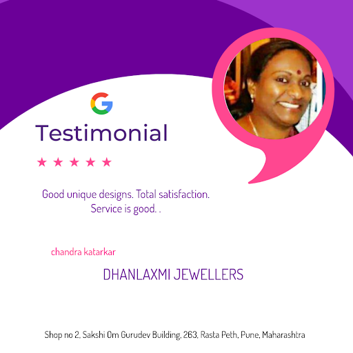 Chandra gives a sparkling 5-star review for Dhanlaxmi Jewellers in Pune! She loved the exceptiona… post image