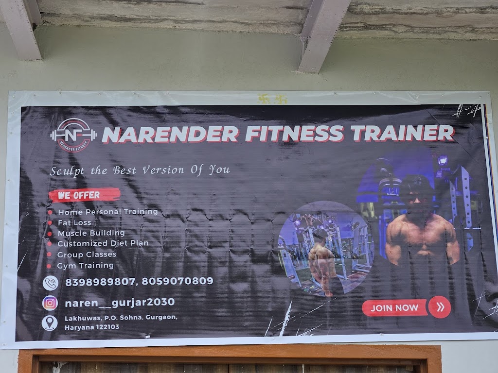 Narender Best Fitness Trainer In Sohna Gurgaon Home Personal Trainer Body Building Fat Loss Muscles Gain Group Classes