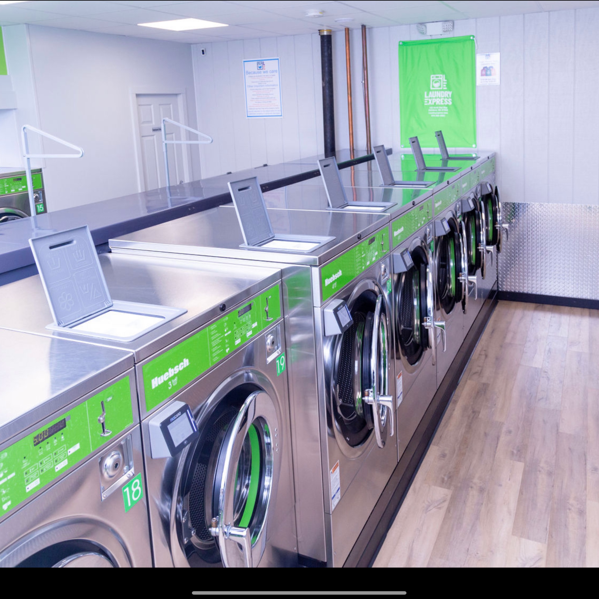 Laundry Express facility with washing machines in Salisbury
