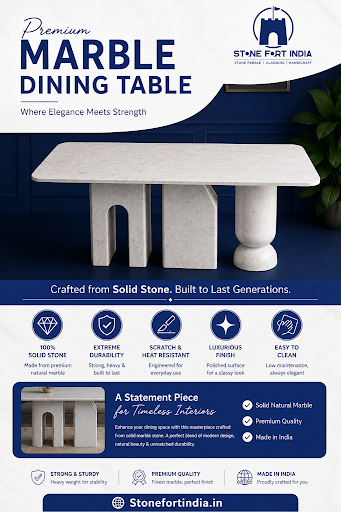 ✨ Premium Marble Dining Table – Crafted from Solid Natural Stone post image