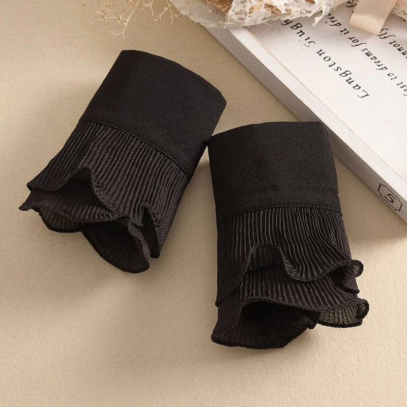 Dantel dekoratif giysi kolları Kazak kolları Sahte manşetler Kıyafetlerinize feminen bir dokunuş katın Kullanımı kolay ve çok yönlü