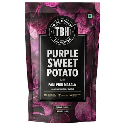 To Be Honest Purple Sweet Potato With Pani Puri Masala - Real Vegetable Snack - 35 gm