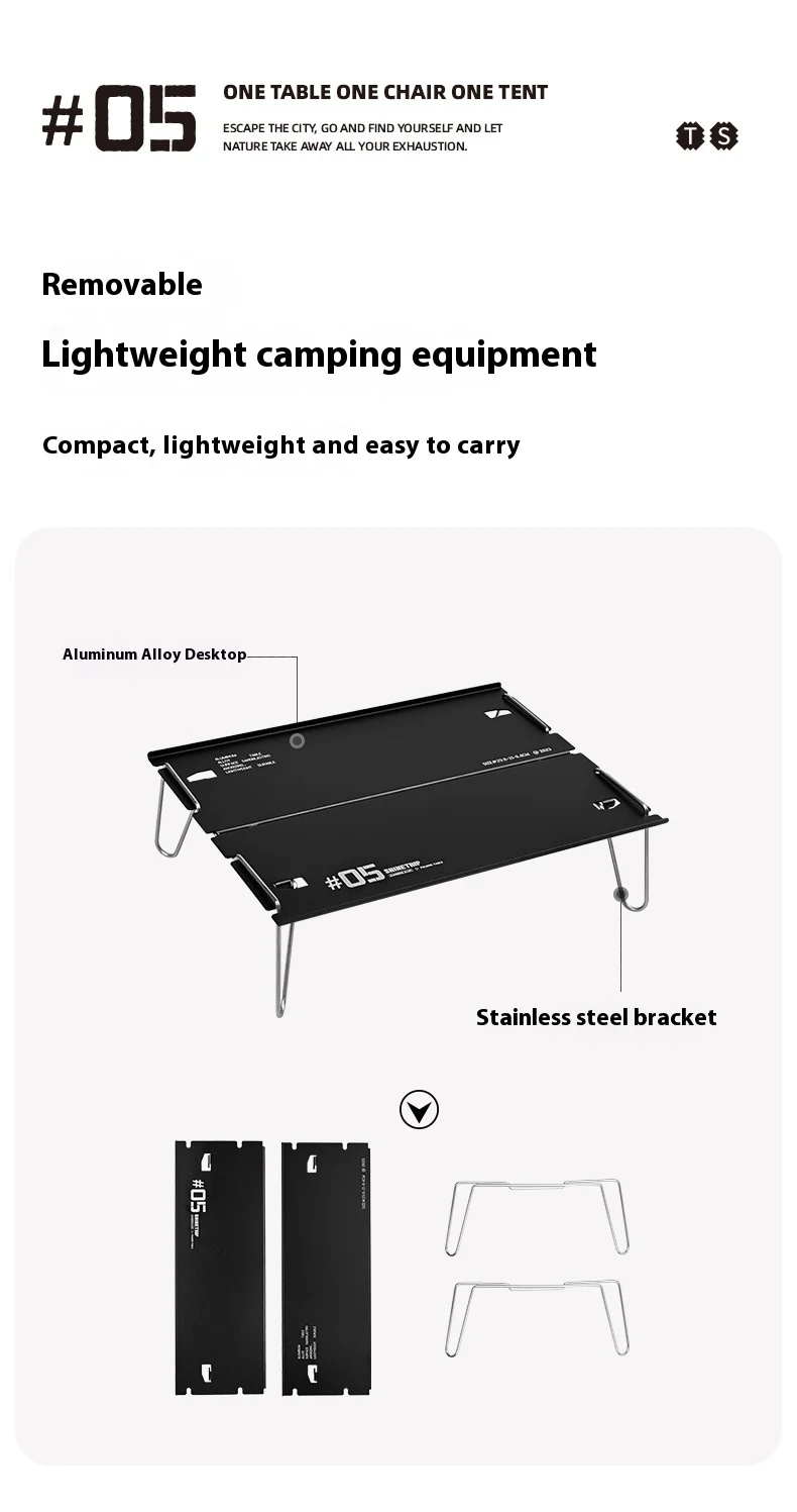 Title 6, Outdoor 05 Series Camping Aluminum Alloy Foldin...