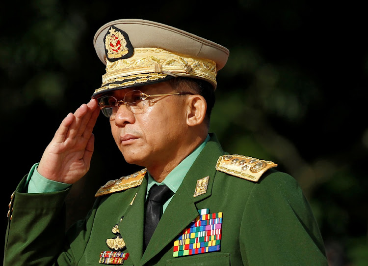 Myanmar Commander in Chief Senior General Min Aung Hlaing. The country has arrested a journalist after diverting his flight.