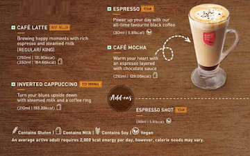 Coffee Thandi menu 