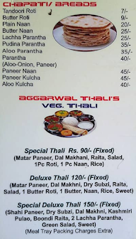 Aggarwal Sweet Corner menu 4