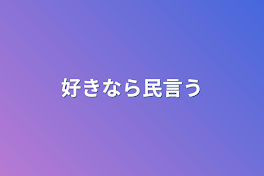 好きなら民言う