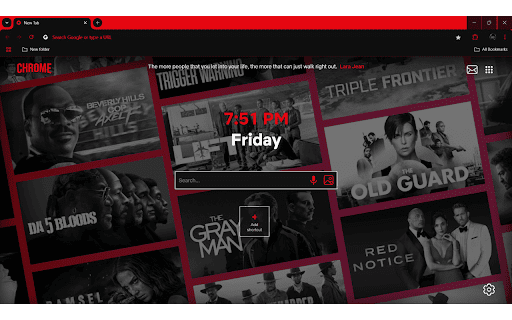Netflix Theme Extension - Cinematic Scarlet