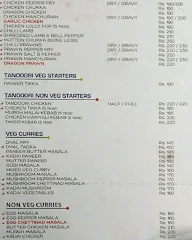 Single Meals menu 1