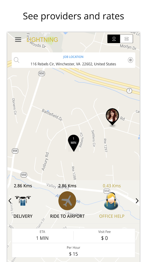    Lightning Service Deliver Ride- screenshot  