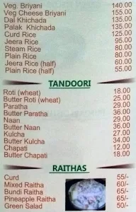 Choice Only Veg menu 4