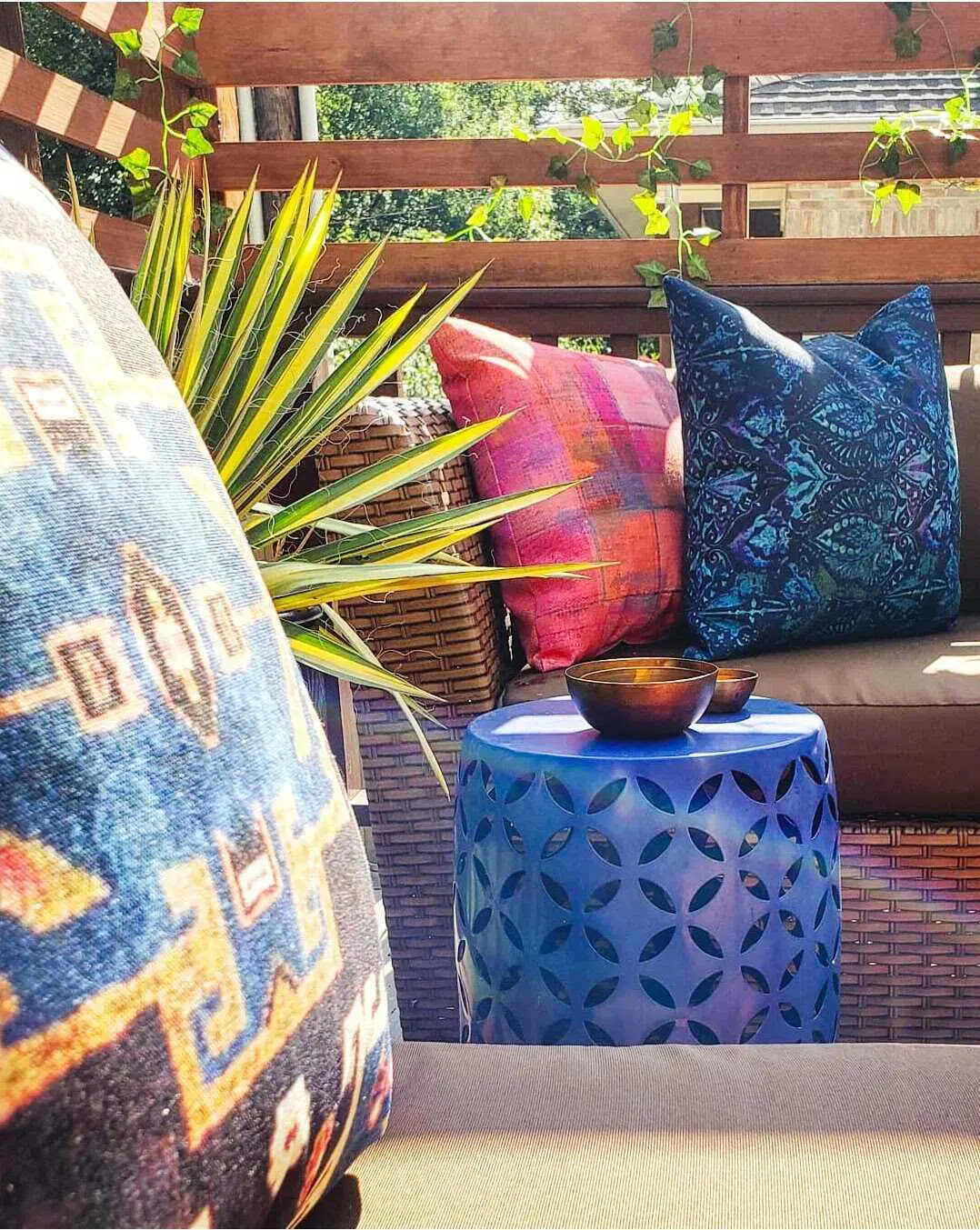 How to Mix and Match Outdoor Throw Pillows. Outdoor throw pillows come in many different color schemes. See our favorite combination of outdoor pillows paired with Adirondack chairs.