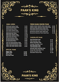 Paan's King menu 3