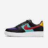 air force 1 '07 lv8 emb black / washed teal / coat purple / jim red