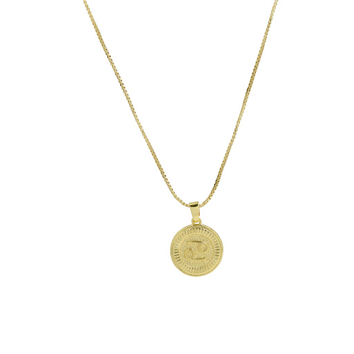 Title 5, Brass 18K Gold Glossy Twelve Constellations Nec...