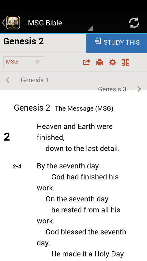 The Message Bible MSG 1.0 Screen 3