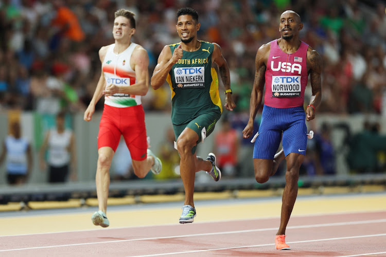 Wayde van Niekerk in action in the men's 400m semifinals at the world championships in Budapest on Tuesday.