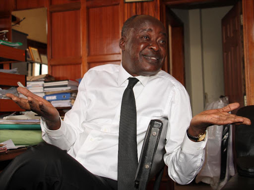 A file photo of Justice Nicholas Ombija in his chamber at Milimani law courts. Photo/PHILIP KAMAKYA