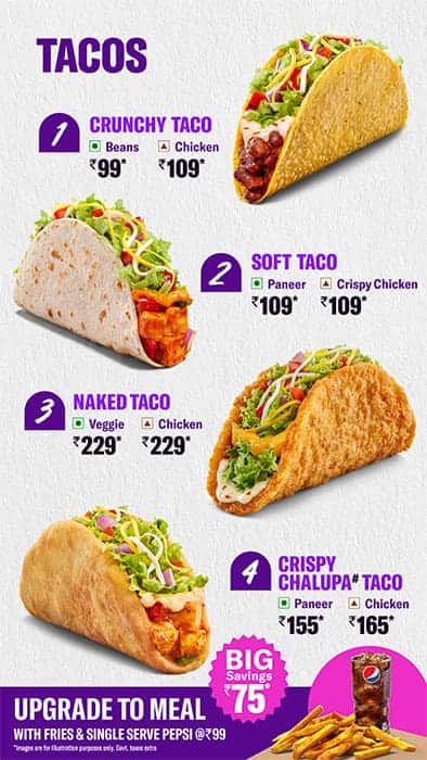 Taco Bell menu 