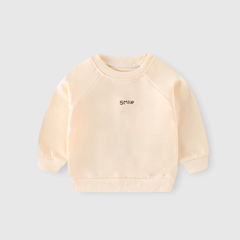 T-shirt occidentale à manches longues en pur coton avec col rond, confortable et élégante pour un usage quotidien, parfaite pour un style décontracté.