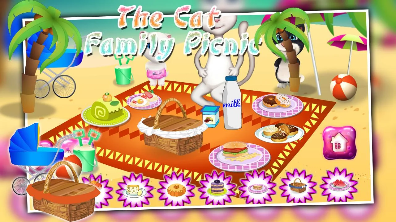   The cat family picnic- 스크린샷 