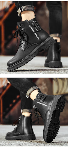 Title 10, High-top shoes in a British work style. Winter ...