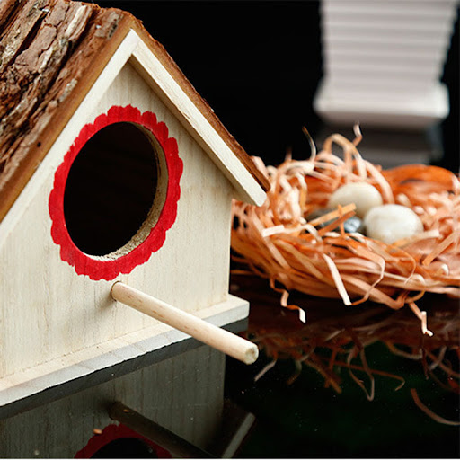 Title 3, Bird House Bird Nest Outdoor Tree Parrot Breedi...