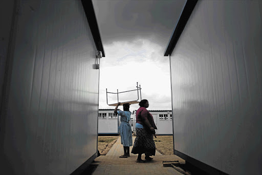 Preparations get under way for the first day of the new school year at Denver Primary School in the south of Johannesburg