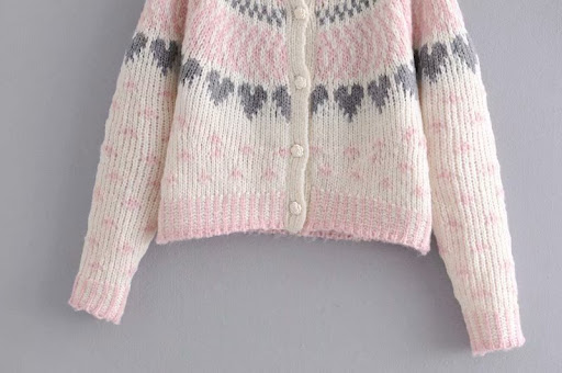 Title 7, Autumn And Winter Womens Flower Love Sweater C...