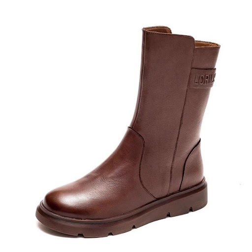 Title 6, Retro Knight Western Mid Boots, Soft Bottom, Br...