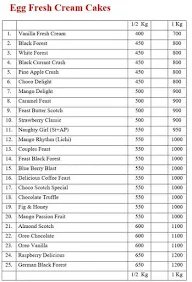 Cake Feast menu 1