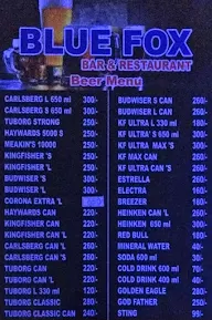 Blue Fox Bar & Restaurant menu 1