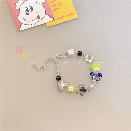 Title 1, Lovely Butterfly Beaded Flower Bracelet for wom...