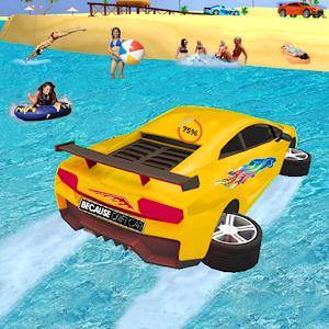 Water Surfer Luxury Car: Beach Driver 3D  Icon