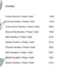 Paratha Junction menu 1