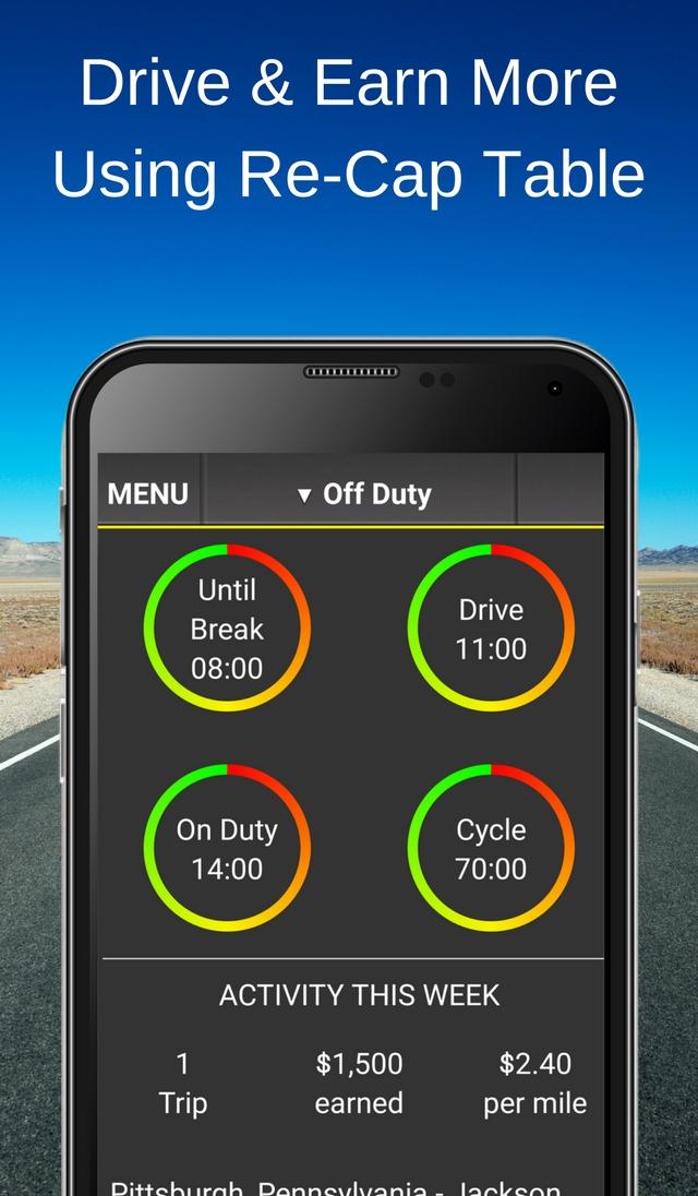 CDL Warrior- Parking &amp; Logs Screen 2