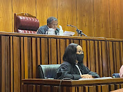 Judge Ratha Mokgoatlheng handing down judgment in Angelo Agrizzi's bail appeal in the Johannesburg high court on Friday.