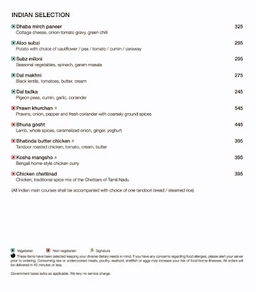 Kava Kitchen & Bar - Fairfield By Marriott menu 