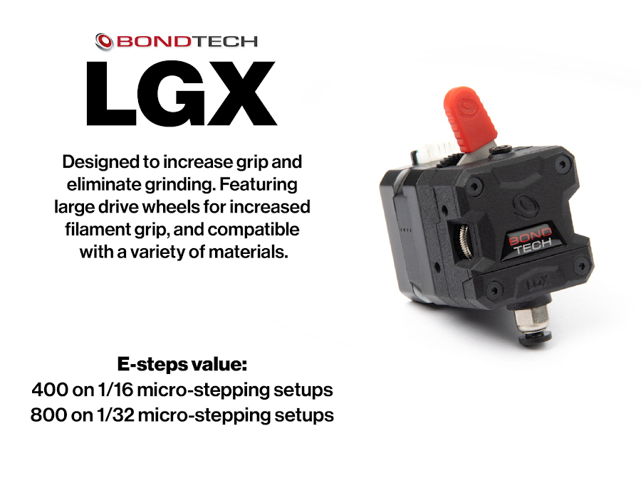 Bondtech LGX Large Gears eXtruder is smarter, smaller, lighter