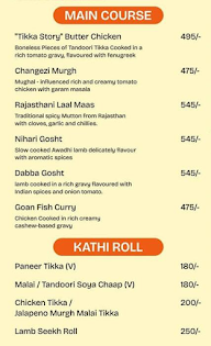 The Tikka Story menu 4