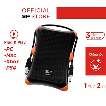 [Mã Elmall5 Giảm Đến 500K] Ổ Cứng Di Động Silicon Power A30/ 1Tb/2Tb Bảo Hành 3 Năm/ Chống Nước/ Chống Sốc