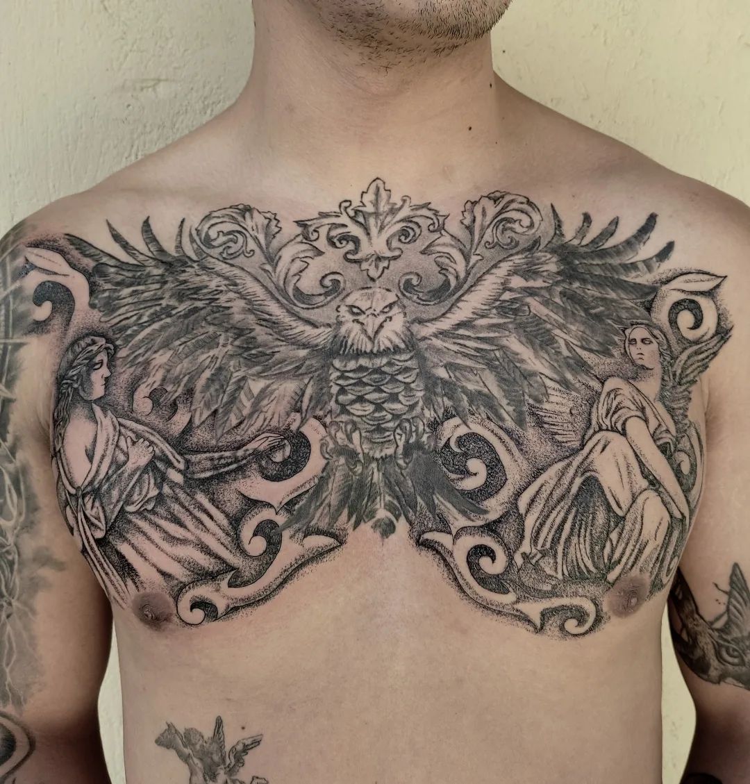 Angel And Eagle Tattoo
