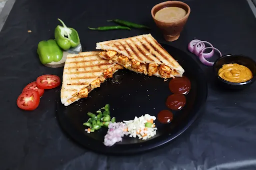 Kadak Adrak Elaichi Kulhad Chai With Veg Classic Sandwich