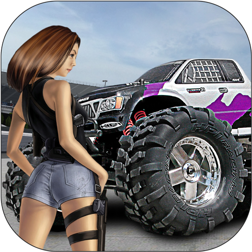 monstre course camion 3d icon